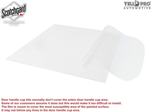 YelloPro Custom Fit Door Handle Cup 3M Anti Scratch Clear Bra Paint Protector Film Self Healing Guard Kit for 2017 2018 2019 Toyota Highlander SUV, LE, Plus, XLE, SE, Limited, Hybrid in Saudi Arabia