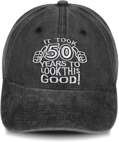 40th 50th 60th 70th Birthday Cap for Men Women,Funny Gifts for Husband Dad Grandad,1955-1985 Hat,Vintage Cotton Baseball Cap in Saudi Arabia