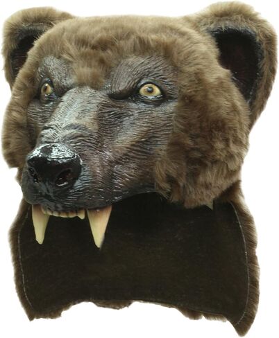 Ghoulish Productions ، Brown Bear Helment Party Party Come Costume Mask Latex in Saudi Arabia