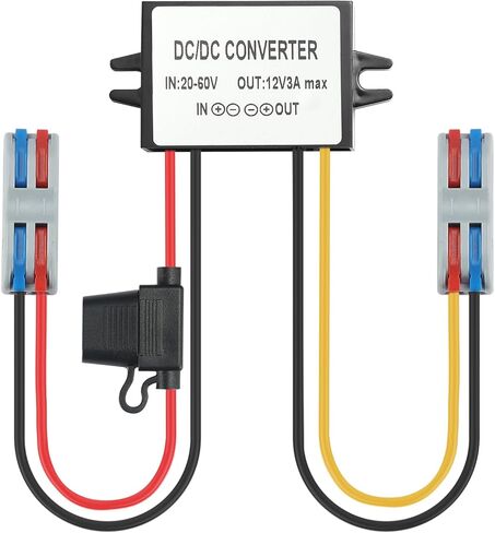 منظم الجهد الكهربي التلقائي للتيار المستمر DC 12V/24V to12V3A 36W منظم محول مع مصهر مقاوم للماء موفر طاقة تنظيمي لعربة الجولف in Kuwait