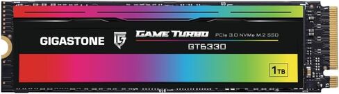 Gigastone M.2 SSD 500GB PCIe 3.0 NVMe SSD, up to 3,000MB/s, Internal Gaming Solid State Hard Drive Turbo Speed Heatsink Cooling Heat Dissipation PC Laptop Storage for Gamers Video Editing Creators in Kuwait