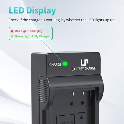 LP EN-EL25 Battery and Charger, 2-Pack 1800mAh EN-EL25A Batteries for Nikon Z30 / Z50 / Zfc, Rechargeable Camera Battery for Nikon Z30, Z50, Zfc, Fits for Nikon Charger MH-32-4333 in Saudi Arabia