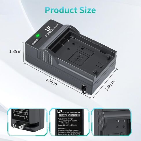 LP EN-EL25 Battery and Charger, 2-Pack 1800mAh EN-EL25A Batteries for Nikon Z30 / Z50 / Zfc, Rechargeable Camera Battery for Nikon Z30, Z50, Zfc, Fits for Nikon Charger MH-32-4333 in Saudi Arabia