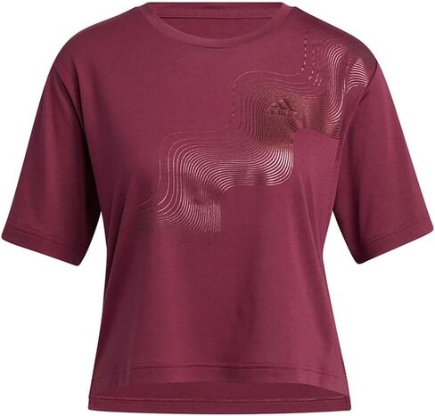 Adidas Womens Sportswear Holiday Graphic Tee Short Sleeve ، Victory Crimson in Saudi Arabia