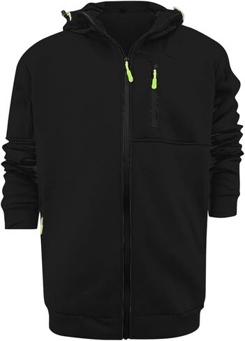 هوديي للرجال الكامل Zip Up Sweatshirts الأكمام الطويلة ذات الحجم الكبير مع معطف الشتاء خريف سستة in Saudi Arabia
