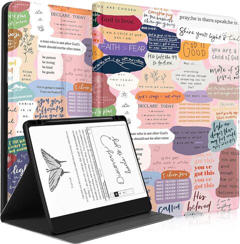 لأمازون Kindle Scribe حافظة فوليو غطاء 10.2 بوصة للنساء الفتيات تصميم الأزياء لطيف جرلي Kawaii الأبيض الأزهار جميلة المراهقين حالات الكتاب الإلكتروني الجمالية الفريدة ل Kindle Scribe 10.2" in Saudi Arabia