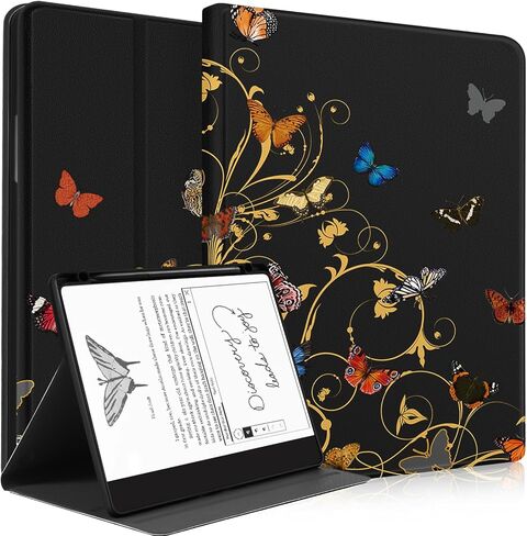 لأمازون Kindle Scribe حافظة فوليو غطاء 10.2 بوصة للنساء الفتيات تصميم الأزياء لطيف جرلي Kawaii الأبيض الأزهار جميلة المراهقين حالات الكتاب الإلكتروني الجمالية الفريدة ل Kindle Scribe 10.2" in Saudi Arabia