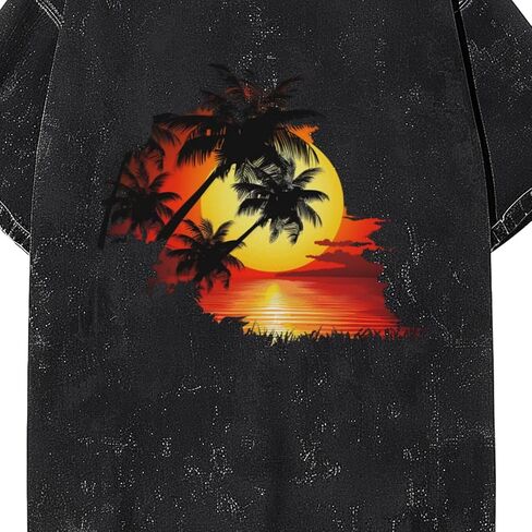 Men Oversized T Shirts Vintage Tee Loose Fit Short Sleeve Casual Streetwear Baggy Washed Unisex Tops in Saudi Arabia
