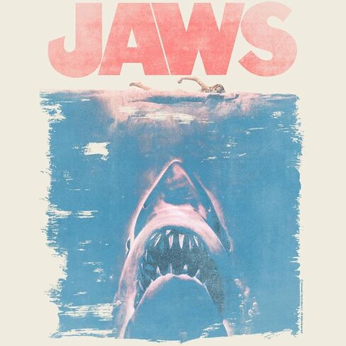 American Classics Jaws 1975 American Shark Thriller Film Spielberg Movie Adult T-Shirt Tee in Saudi Arabia