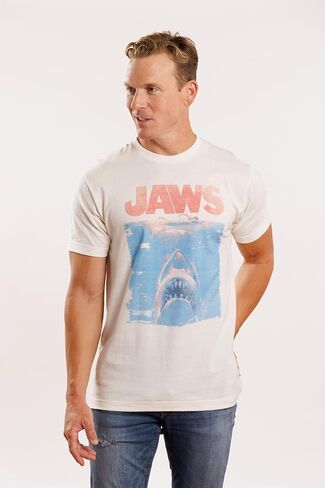 American Classics Jaws 1975 American Shark Thriller Film Spielberg Movie Adult T-Shirt Tee in Saudi Arabia