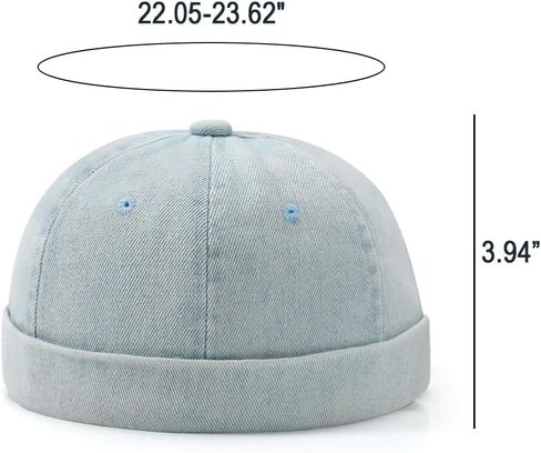 Brimless Hat for Men Women Docker Cap Vintage Sailor Beanie Cap in Kuwait
