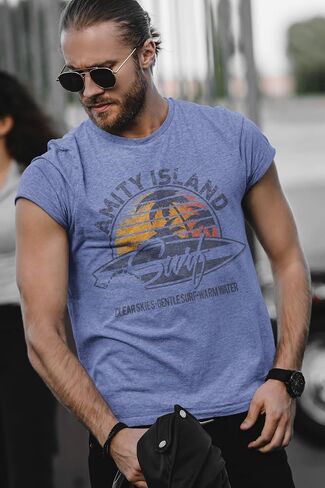American Classics Jaws 1975 American Shark Thriller Film Spielberg Movie Adult T-Shirt Tee in Saudi Arabia