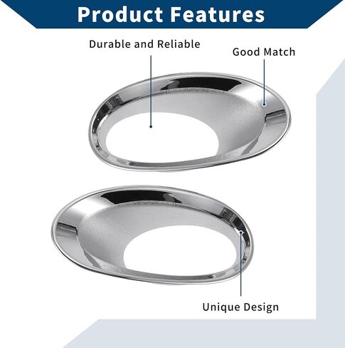 Fog Light Cover Trim for Honda CR-V 2010-2011 Front Left,Front Right Fog Light Lamp Cover Trim Bezel ABS 1 Pair Silver Tone in Saudi Arabia