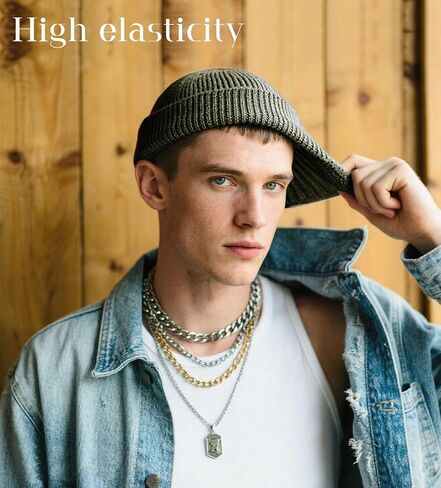 Wool Fisherman Beanies for Men Women, Short Knit Fall Winter Warm Beanie, Watch Cap, Cuffed Trawler Hats, Skull Caps in Kuwait