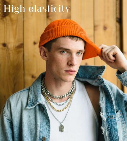 Wool Fisherman Beanies for Men Women, Short Knit Fall Winter Warm Beanie, Watch Cap, Cuffed Trawler Hats, Skull Caps in Kuwait