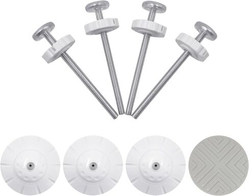 4 Pack Dog Gate Wall Protector + 4 Pack 8MM Pressure Mounted Gate Threaded Spindle Rods for Cat Gate Doorway and Indoor Safety Gate - Black in Saudi Arabia