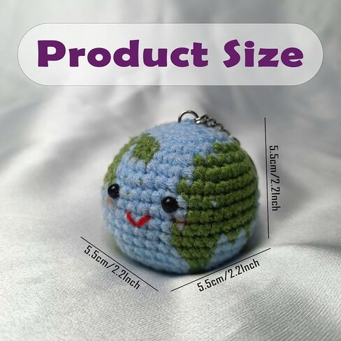 سلاسل مفاتيح الكروشيه السماوية اللطيفة ، تصميم نجم الأرض الأرضية ، Amigurumi المصنوعة يدويًا ، سحر صوف يدوي in Saudi Arabia