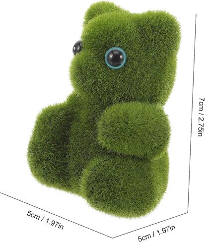 Logofun Moss Moss Bear Simulation Moss Bear Doll Adording Bear Desktop Ornament for Wedding Birthday Party Decoration in Saudi Arabia