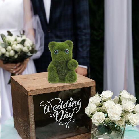 Logofun Moss Moss Bear Simulation Moss Bear Doll Adording Bear Desktop Ornament for Wedding Birthday Party Decoration in Saudi Arabia