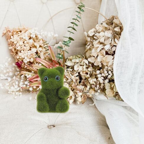Logofun Moss Moss Bear Simulation Moss Bear Doll Adording Bear Desktop Ornament for Wedding Birthday Party Decoration in Saudi Arabia