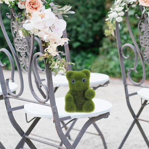 Logofun Moss Moss Bear Simulation Moss Bear Doll Adording Bear Desktop Ornament for Wedding Birthday Party Decoration in Saudi Arabia