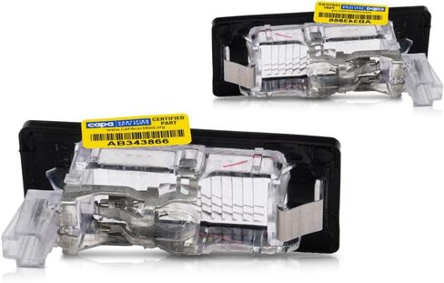 KarParts360 For Volkswagen Jetta 2011 2012 2013 License Plate Lights Driver and Passenger Side | Pair | CAPA | Bulb Type | With Bulb(s) | Replacement For VW2870113, VW2870113C | 5N0943021B in Saudi Arabia