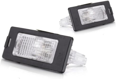 KarParts360 For Volkswagen Jetta 2011 2012 2013 License Plate Lights Driver and Passenger Side | Pair | CAPA | Bulb Type | With Bulb(s) | Replacement For VW2870113, VW2870113C | 5N0943021B in Saudi Arabia
