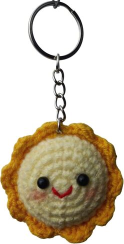 سلاسل مفاتيح الكروشيه السماوية اللطيفة ، تصميم نجم الأرض الأرضية ، Amigurumi المصنوعة يدويًا ، سحر صوف يدوي in Kuwait