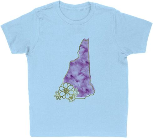 Watercolor New Hampshire Kids T-Shirt Youth in Saudi Arabia