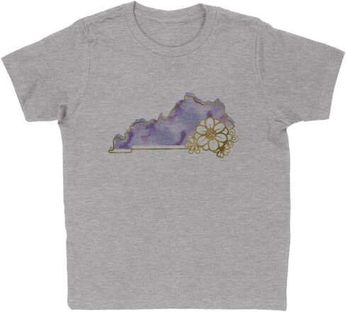 Watercolor Kentucky Kids T-Shirt Youth in Saudi Arabia