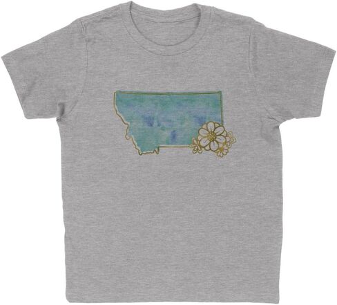 Watercolor Montana Kids T-Shirt Youth in Saudi Arabia