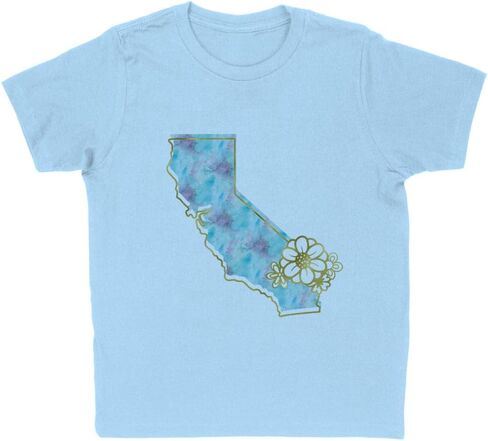 Watercolor California Kids T-Shirt Youth in Saudi Arabia