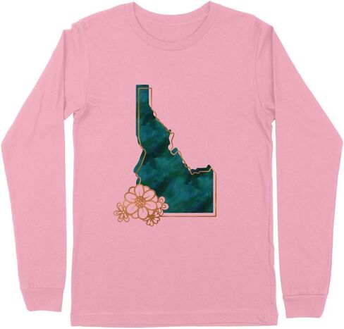 Watercolor Idaho Kids Long Sleeve T-Shirt Youth in Saudi Arabia