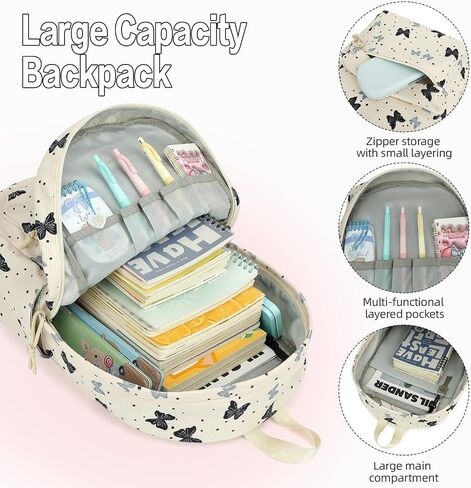 Corduroy School Backpacks for Girls, kids 3in1 Bookbag Set School Bags with Lunch Box and Pencil Bag Laptop Backpack for Women (Leopard) in Saudi Arabia