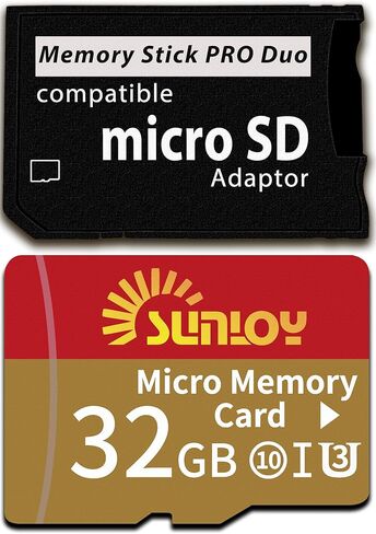 محول عصا ذاكرة PSP مع بطاقة SD Micro 64 جيجابايت ، Micro SD/SDHC/SDXC إلى Memory Stick Pro Duo Magicgate Card متوافقة مع PlayStation المحمولة ، الكاميرا ، Handycam ، الهاتف الخلوي و PSP 1000/2000/3000 in Kuwait