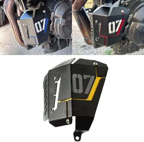 for MT07 MT-07 FZ07 2024 2025 Water Coolant Recovery Tank Protective Cover Motorcycle Accessories MT 07 FZ 07 (Blue) in Saudi Arabia