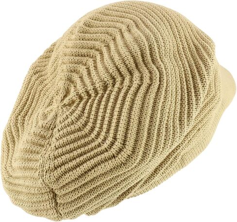 Deep Crown Slouchy 100% Cotton RGY Rasta Visored Beanie Hat in Saudi Arabia