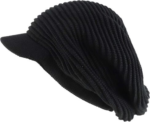 Deep Crown Slouchy 100% Cotton RGY Rasta Visored Beanie Hat in Saudi Arabia