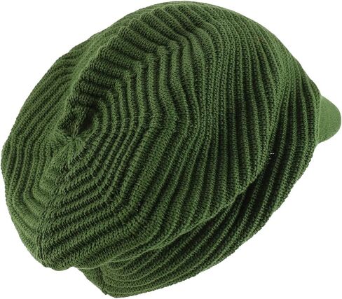 Deep Crown Slouchy 100% Cotton RGY Rasta Visored Beanie Hat in Saudi Arabia