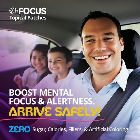 Swift Patch Focus Patch for Adults (30 Day Supply) + Proprietary Blend (Men and Women) - Help Kids and Adults Focus with Patches 22 Ingredients with Proprietary Formula in Saudi Arabia