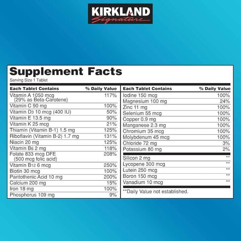 Kirkland Signature Daily Multi, 500 Tablets (2 Pack) in Saudi Arabia