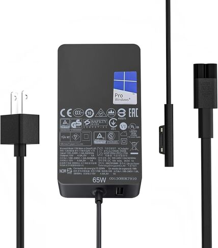 65W Surface Pro Charger Replacement Fit for Microsoft Surface Pro 3/4/5/6/7/8/9/X, AC Adapter Power Supply for Surface Laptop 5 4 3 2 1 Surface Go 1 2 3, Surface Book 3 2 1 Power Supply Cord in Kuwait