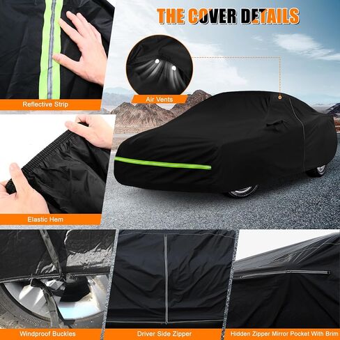 Car Cover Compatible with 1978-2008 Pontiac Grand Prix/Prix GTP, Custom Fit 300D Oxford with Cotton All Weather Full Car Cover in Saudi Arabia
