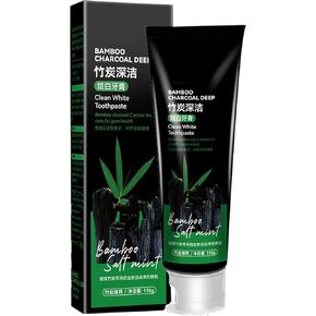 Bamboo Charcoal Toothpaste,Activated Carbon Toothpaste,Bamboo Clean White Toothpaste for Remove Tooth Stain Fresh Breath