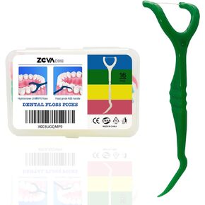 Floss Sticks,Flossers,Floss & Toothpick,Y-Shaped Design,Provides Easy Access for Back Teeth,Clean molars Easily,High-end Box, Suitable for Home and Travel,(16 Count,Pack of 1)