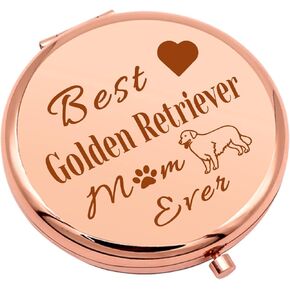 Golden Retriever Lovers Gifts for Women Compact Makeup Mirror Golden Retriever Mom Gifts Golden Retriever Owner Gift Animal Lover Gifts for Girls Folding Makeup Mirror Birthday Graduation Gifts