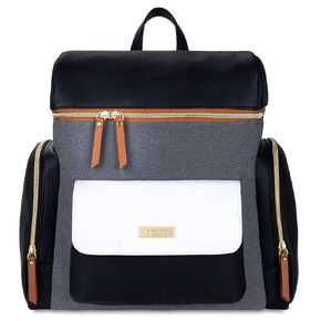 Baby Brezza Gio Laptop Diaper Bag Backpack - Secure Storage for Your Laptop or Tablet - 9 Pockets to Store All Your Accessories - Insulated Bottle Pocket, Black in Kuwait