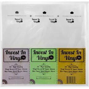 50 Master Sleeves Rice Paper Anti Static LP Inner Sleeves Vinyl Record Sleeves Provide Your LP Collection with The Proper Protection