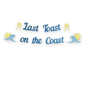 Last Toast On The Coast Bachelorette Decorations, Last Toast on the Coast Banner, Last Toast on the Coast Decorations, Last Toast On The Coast Bachelorette Decor, 25 piece banner bundle