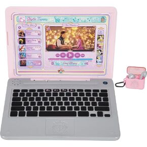 Disney Princess Style Collection Laptop with Phrases, Sound Effects & Music! Girls Toy Pretend Laptop
